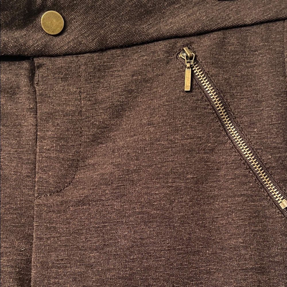Brown Equestrian Style Stretch Pants